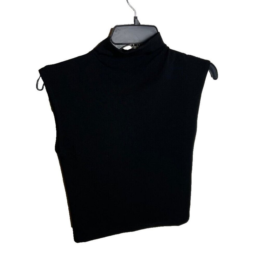 Madewell Womens Funnelneck Cropped Muscle Tee in Black Size S NO378 - Picture 2 of 6